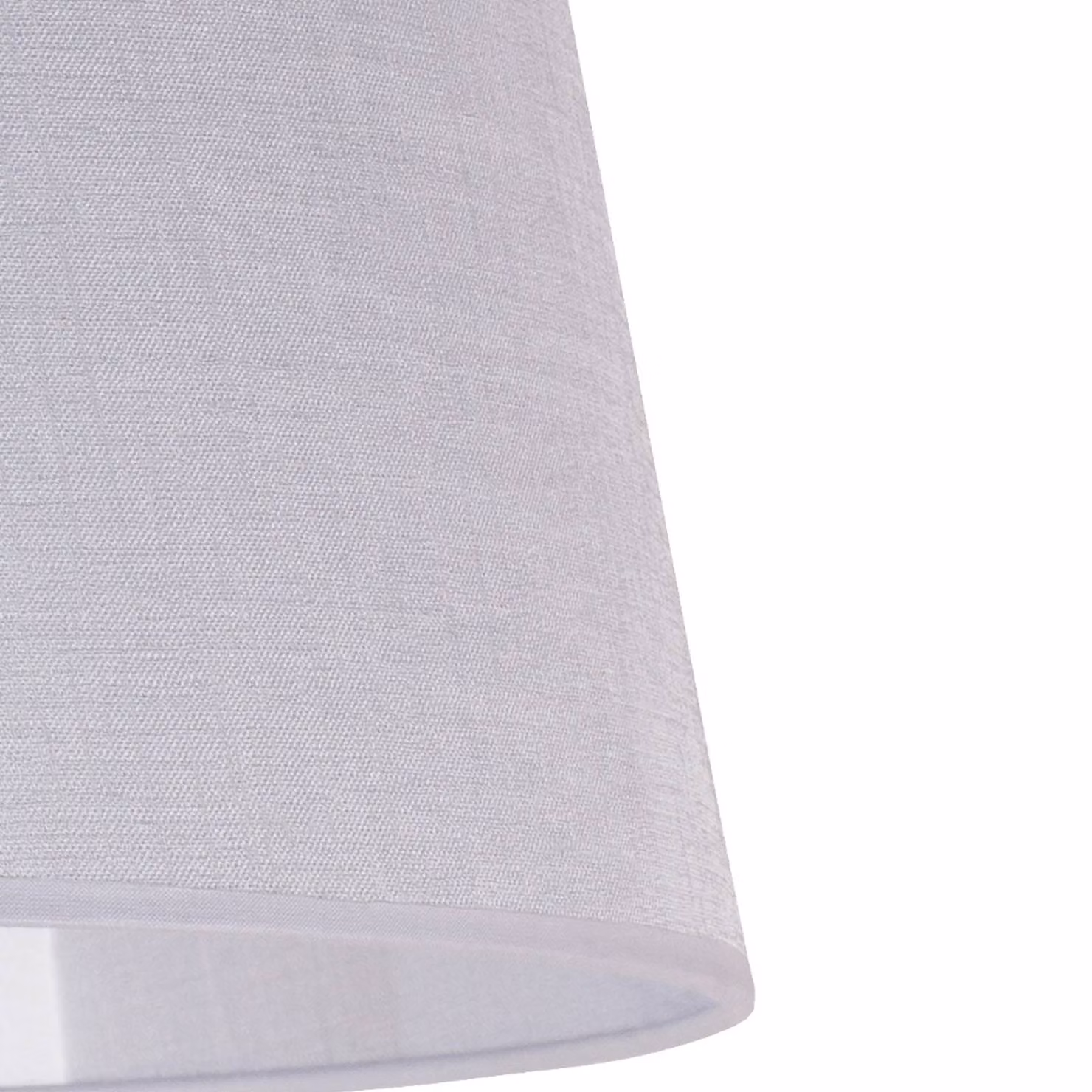 Paralume Classic L per lampade da terra, bianco/trasparente Duolla, Bianco / Opale, Tessuto / Stoffa / Seta
