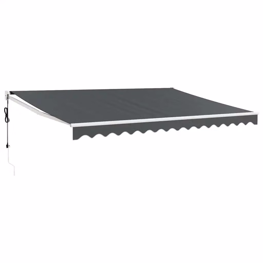 Tenda da sole automatica retrattile vidaxl in alluminio e poliestere colore antracite L: 4 m, P: 3 m – 2