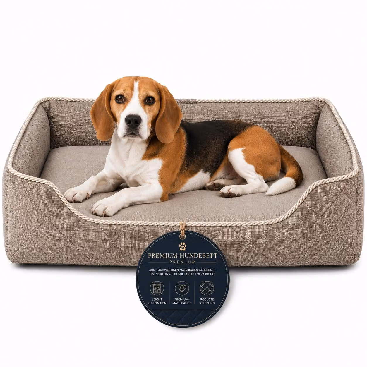 Divano per cani, con rivestimento lavabile e sfoderabile, realizzato in tessuto per arredamento, dimensioni L 65 x 50 cm
