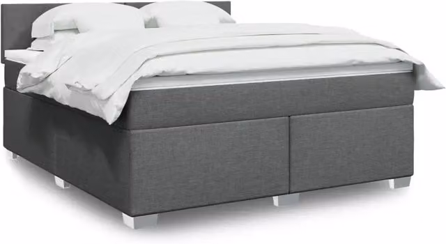 Letto Ibrido con Giroletto a Molle e Materasso vidaXL, Grigio e Bianco, L/P: 180 x 200 cm – 1