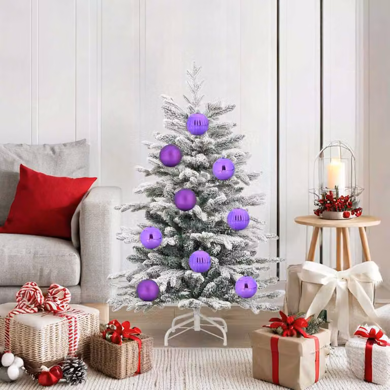 Set di 15 palline di Natale vidaXL viola in plastica, diametro: 10 cm