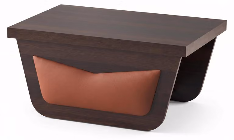 Tavolino da caffè in legno scuro, design moderno, , ideale per l'ufficio del direttore, colore marrone