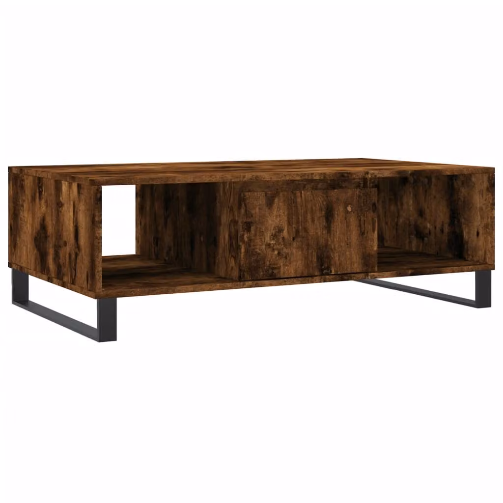 Tavolino da Salotto Rovere Fumo 104x60x35 cm Legno Multistrato