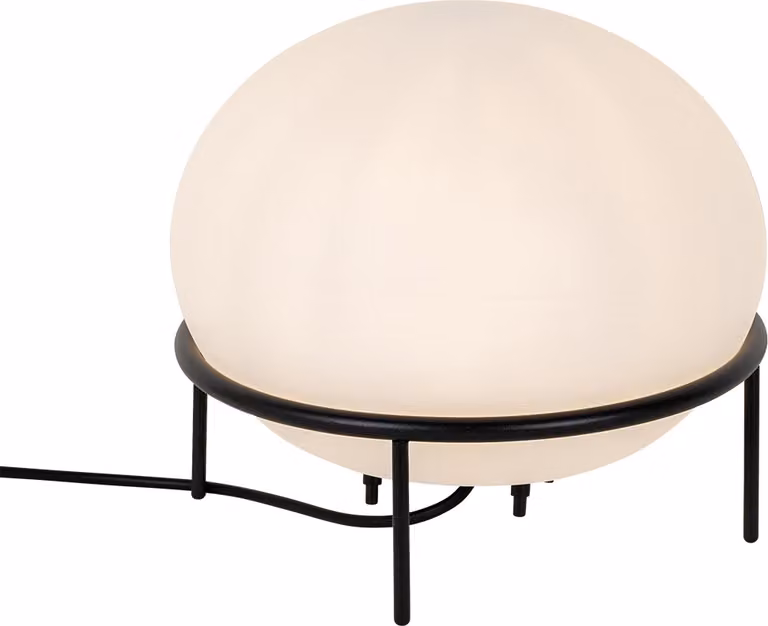 Lampada da tavolo di design per esterni, nera, modello Jannie