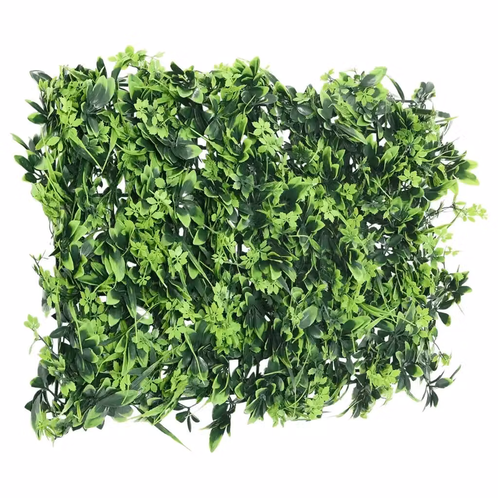 Set di 24 pezzi di recinzione con foglie artificiali verde vidaXL, L: 60 cm, H: 40 cm – 2