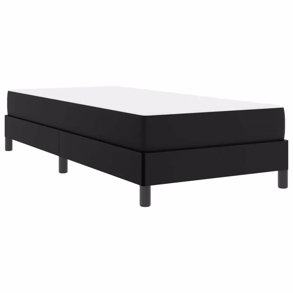 Letto moderno vidaXL con materasso ibrido in tessuto nero L/P/H: 203 x 90 x 45 cm – 2