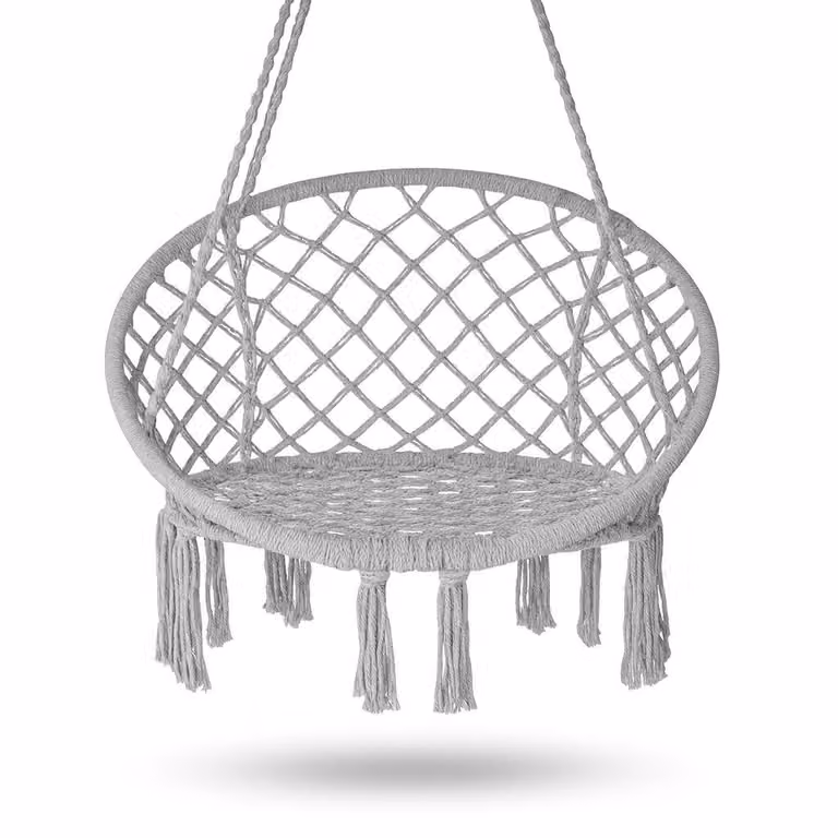OMNA | Sedia sospesa Nido di cicogna - Beige - Comoda e resistente - Per uso interno ed esterno