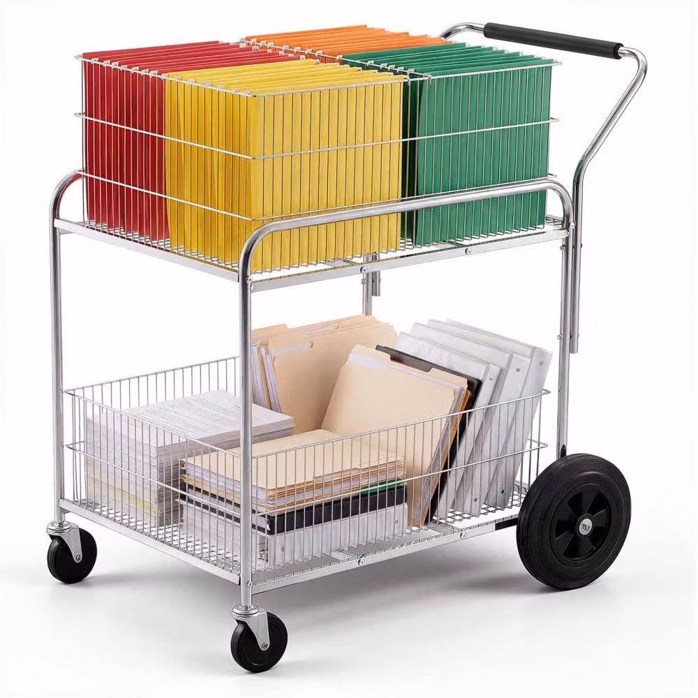 Carrello archivio mobile - Organizer a 2 ripiani - Capacità di carico: 120 kg