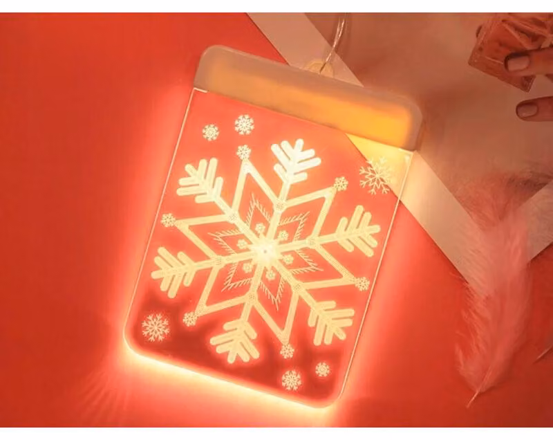 Verk 26014 Appeso a Natale decorazione 3D LED fiocco di neve luminoso