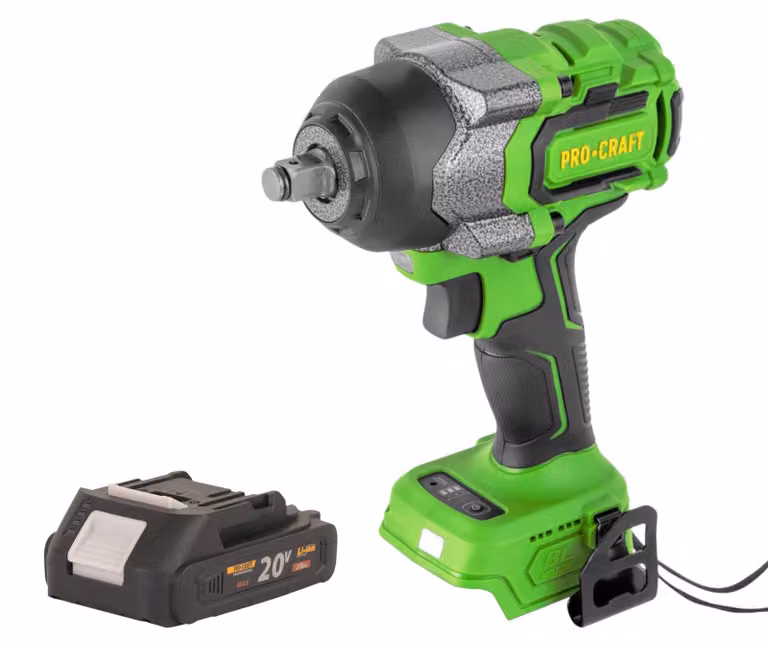 Avvitatore a impatto a batteria Procraft PWA36bb 20 V 850 Nm 1/2" Brushless + 1x batteria 2,0 Ah - senza caricabatteria