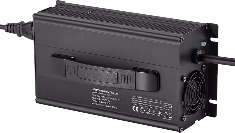 Caricabatteria al litio 24 V 20 A Caricabatteria intelligente LiFePO4 29,2 V CA-CC per camper