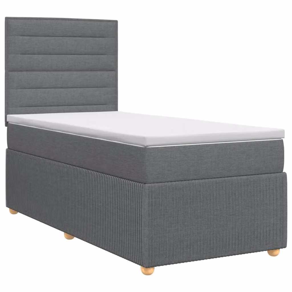 Letto box spring con materasso ibrido vidaXL Grigio e Bianco L/P: 200 x 80 cm – 2