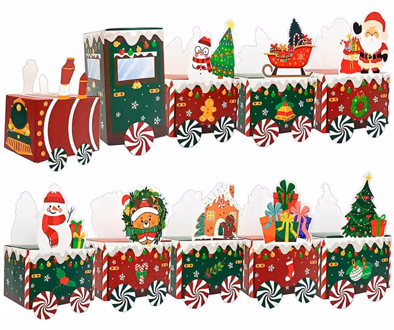24 scatole per l'avvento, fai da te, Natale, 2026, cartone, colorate