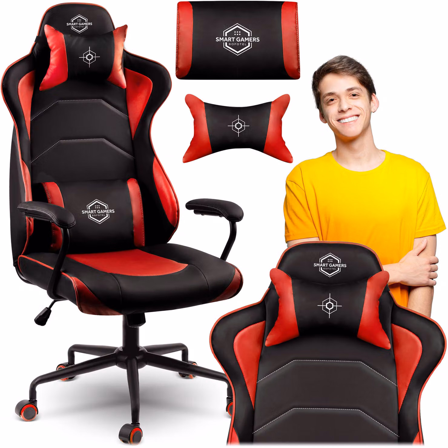 Poltrona Da Gioco Katarina - Rosso - 2590