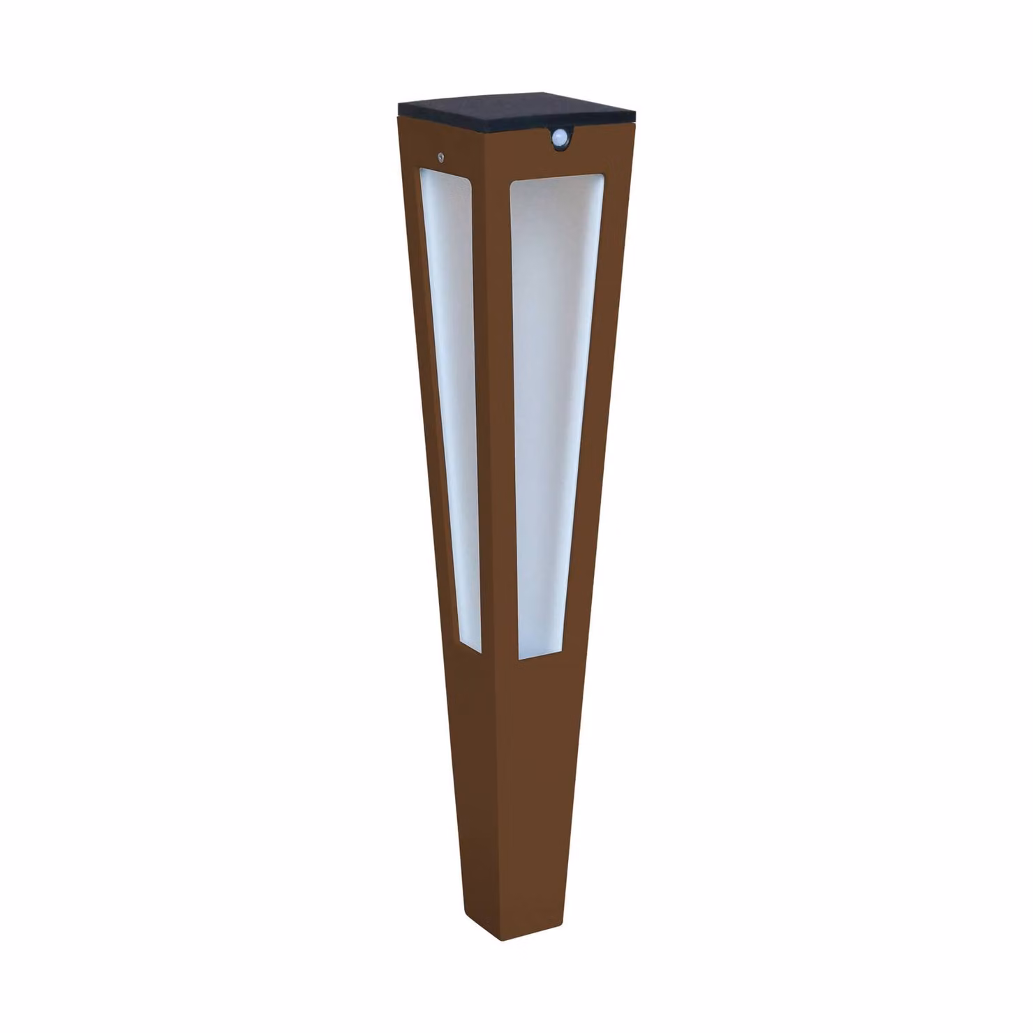 Les Jardins Fiaccola LED solare Tinka a sensore, 62 cm, corten Tinka, dimmerabile, Marrone / Ruggine, Alluminio, Lampade solari