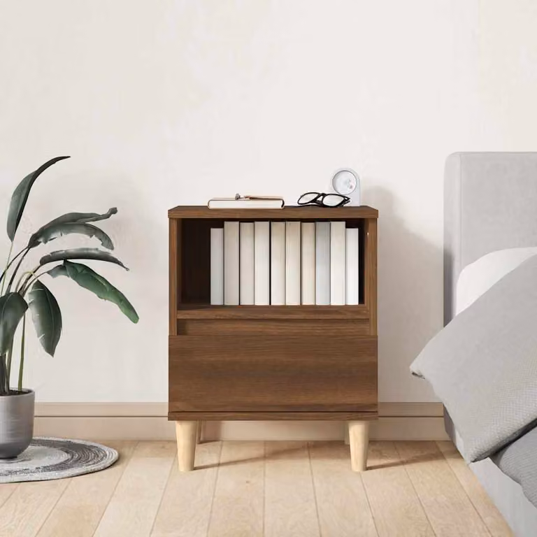 Comodino moderno vidaXL in legno marrone L: 40 cm, P: 35 cm, H: 50 cm