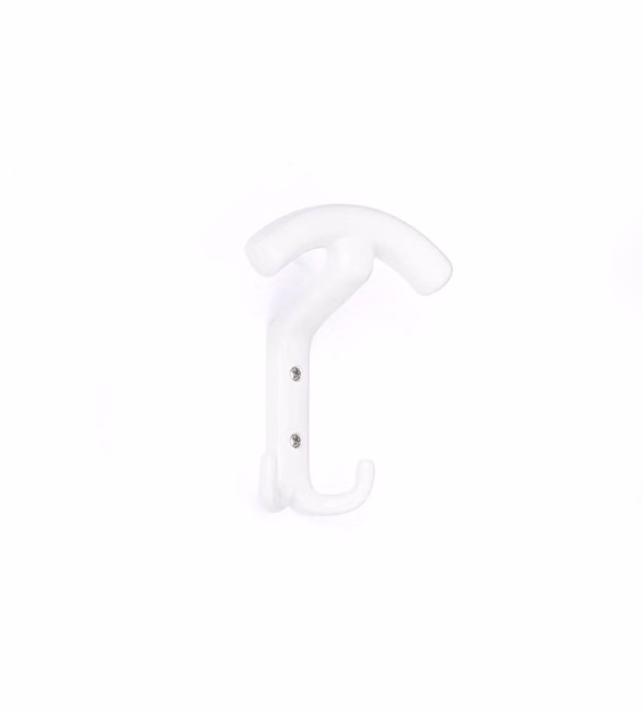 Portabito Gancio Curvo In Metallo Bianco