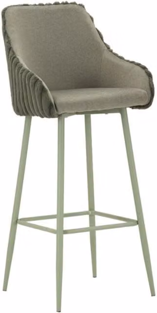 Sgabello Bar Alaska -a- Verde Set 2 Pz cm 52x46x111 (altezza Seduta cm 78)