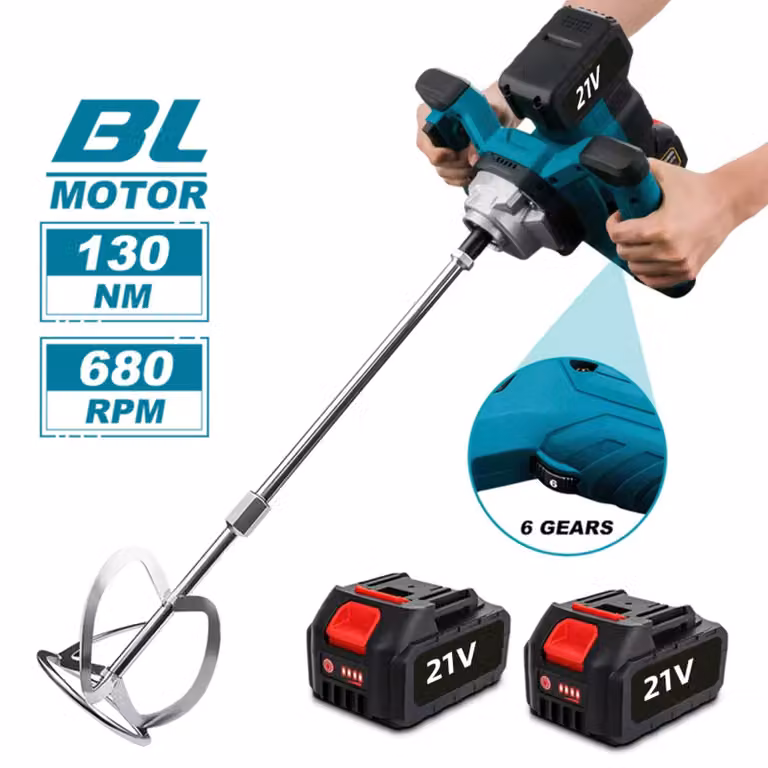 Frullatore elettrico senza fili - 1700 W - 6 velocità - Attacco M14 - Adatto per calcestruzzo e malta
