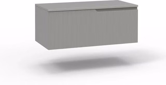Base con top 1 cestone VENERE grigio opaco_90x45x37