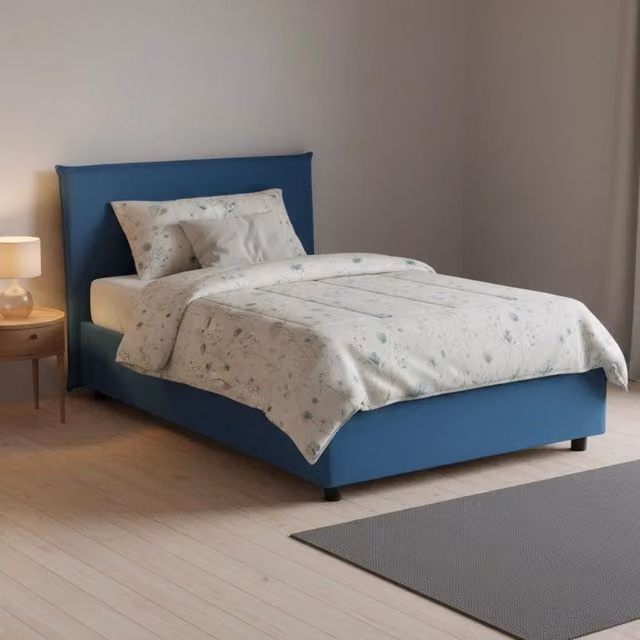 Letto Alvino Talamo Italia con Materasso Incluso, Blu, L/P: 120 x 200 cm