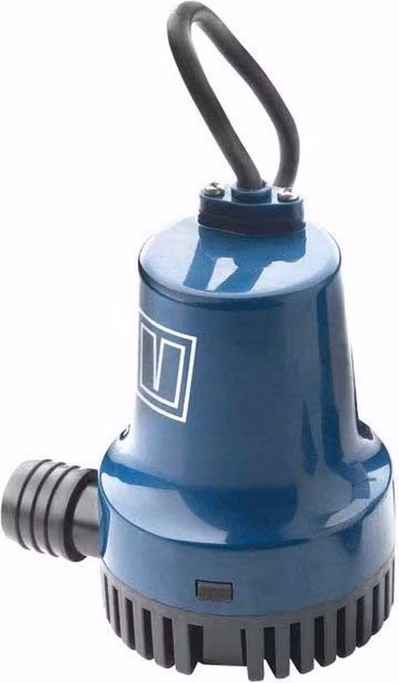Pompa di sentina Vetus, 2400 litri/ora, 24V, con raccordo da 19 mm, colore argento