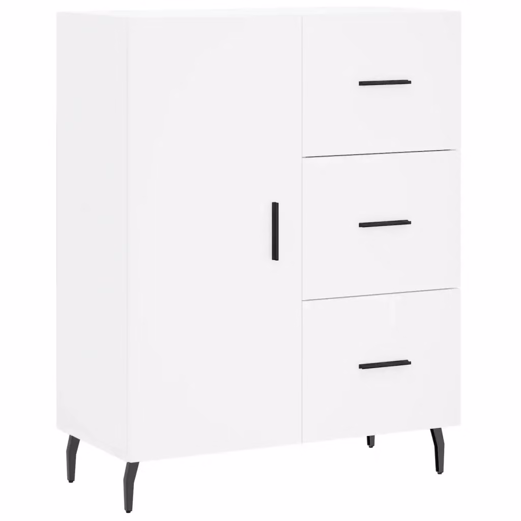 Credenza Buffet Armadio da Cucina Design Mania Bianca in Legno Multistrato L: 69,5 cm, P: 34 cm, H: 90 cm – 2
