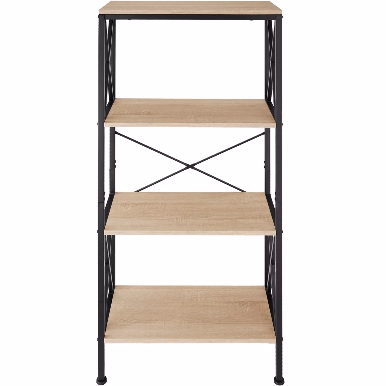 Libreria Industriale Tectake Barry in Legno Rovere e Metallo, L/P/H: 61,5 x 31,5 x 133,5 cm – 2