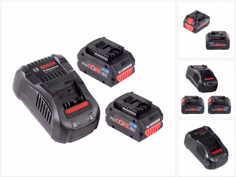 Bosch Starter Set Professional 18 V 2x batteria ProCORE 8,0 Ah + caricatore GAL 1880 CV ( 1600A01C4K )