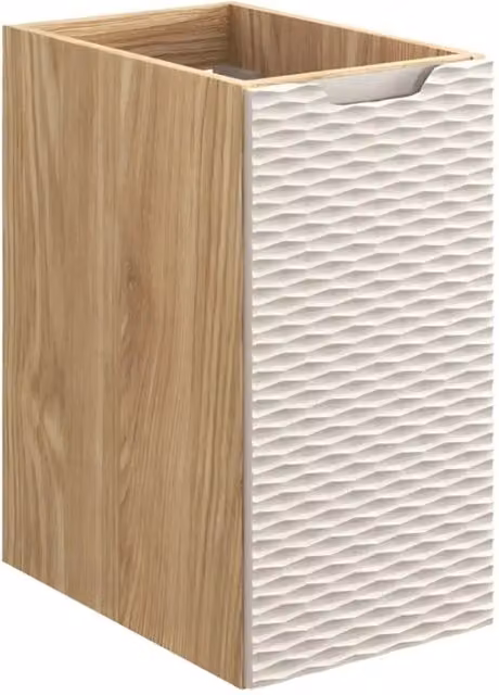 Mobiletto da bagno YOKA – Beige e rovere chiaro – 1 porta