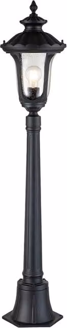 Lampione da giardino nero Chicago E27 60W IP44 Elstead