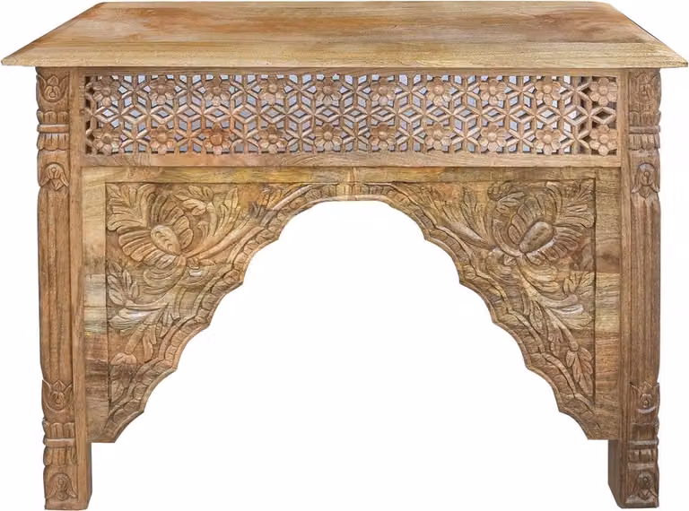 Consolle vintage Marrakesh con cassettiera in legno larga 106cm e stretta 40cm | Consolle elegante Laiminia come arredo scandinavo per soggiorno, camera dei ragazzi e camera da letto come toletta