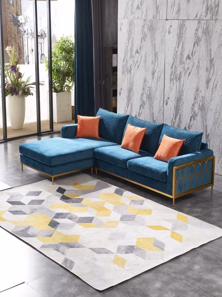 Wohnlandschaft Ecksofa L-Form Couch Sitz Polster Set Garnitur Sofa Luxus Möbel