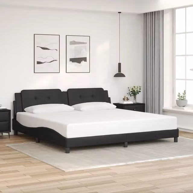 Giroletto Zadar vidaXL in similpelle nero 200x200 cm