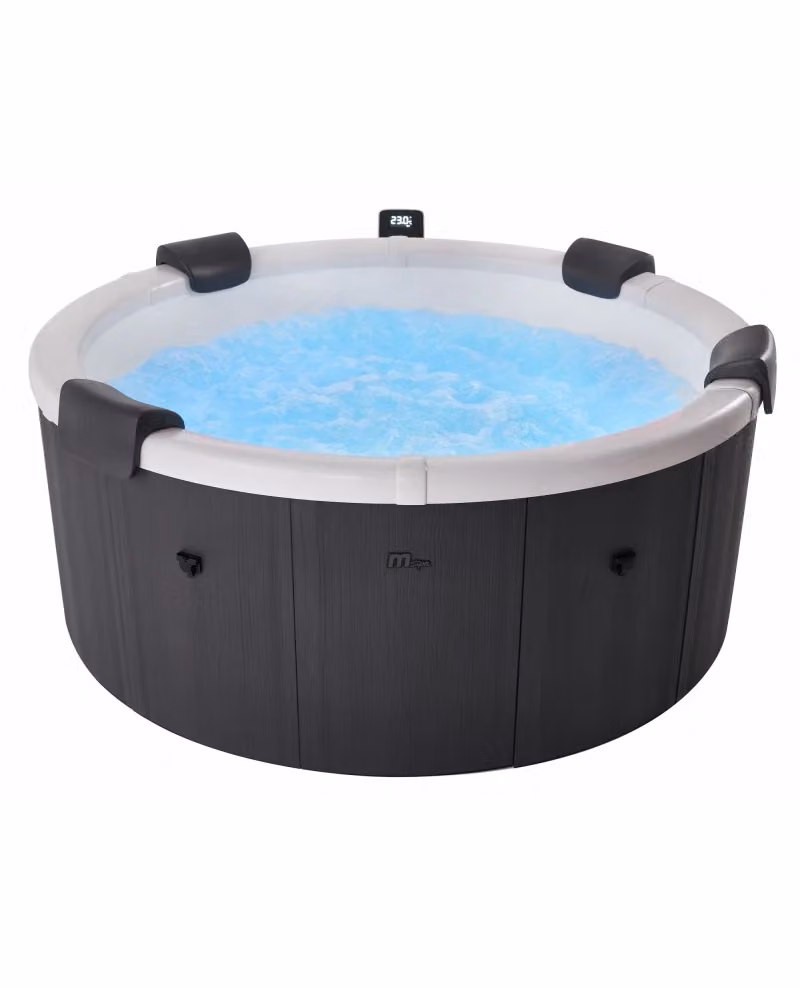 Minipiscina Idromassaggio Gonfiabile Tonda Mspa Denver Plus Grigia e Multicolore con Riscaldatore e Led, Diametro: 182 cm – 2