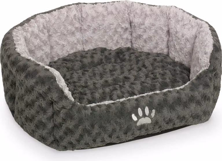 Letto Nobby comfort ovale "SEOLI" L x P x A: 65 x 57 x 22 cm grigio scuro / grigio chiaro