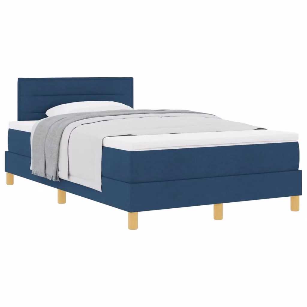Letto ibrido con testiera e cuscino blu vidaXL L/P/H: 203 x 120 x 88 cm – 2