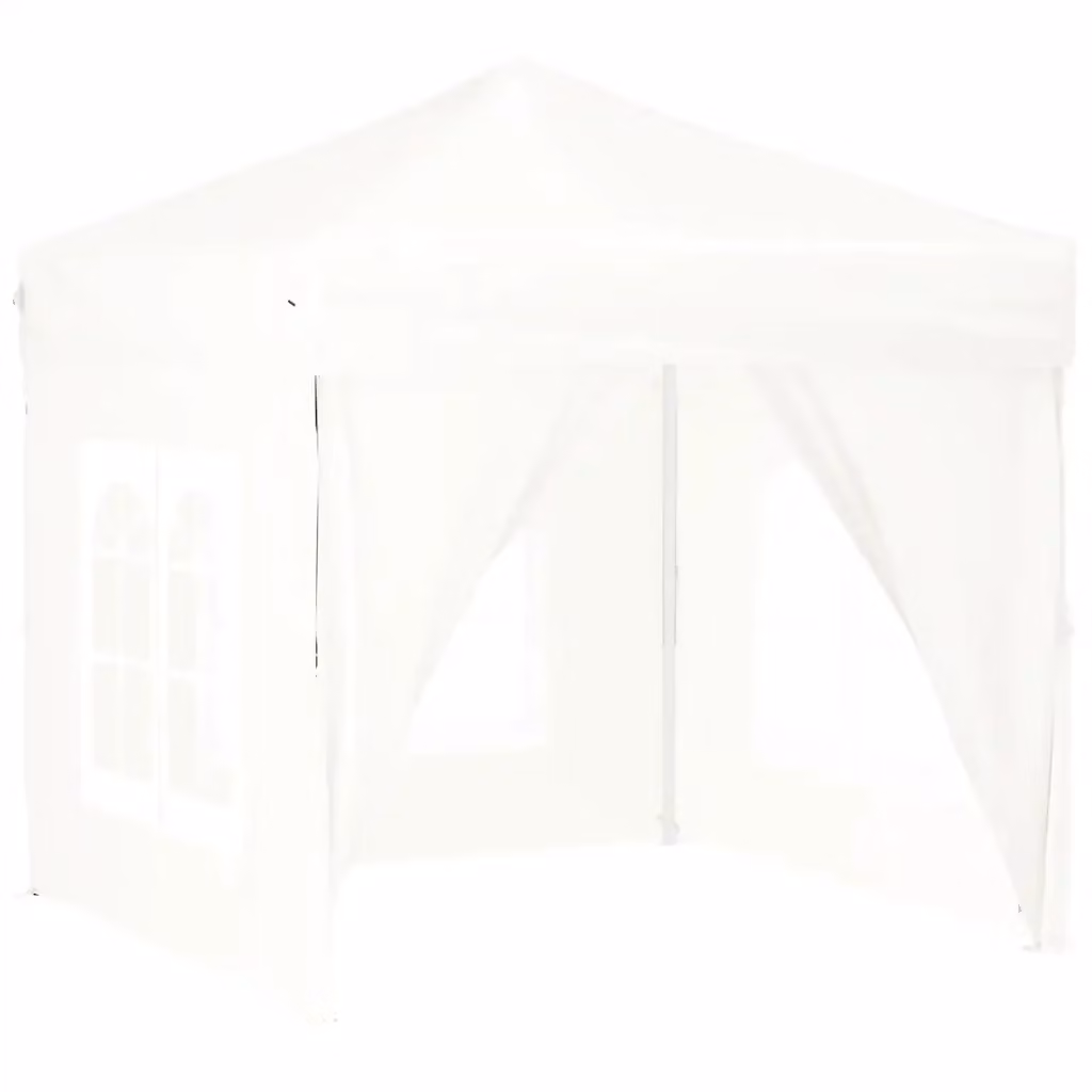 Tenda Gazebo Pieghevole DESIGN IN con Pareti Laterali Bianca per Giardino L/P/H: 200 x 200 x 234 cm – 2