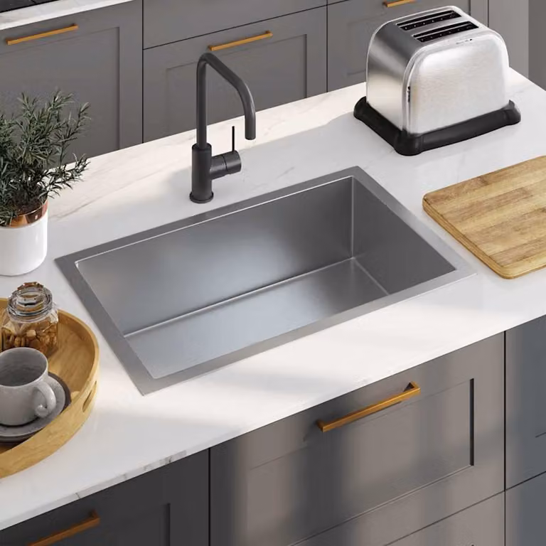 vidaXL Lavello da Cucina in Acciaio Inox Color Argento L/P/H: 70 x 44 x 20 cm