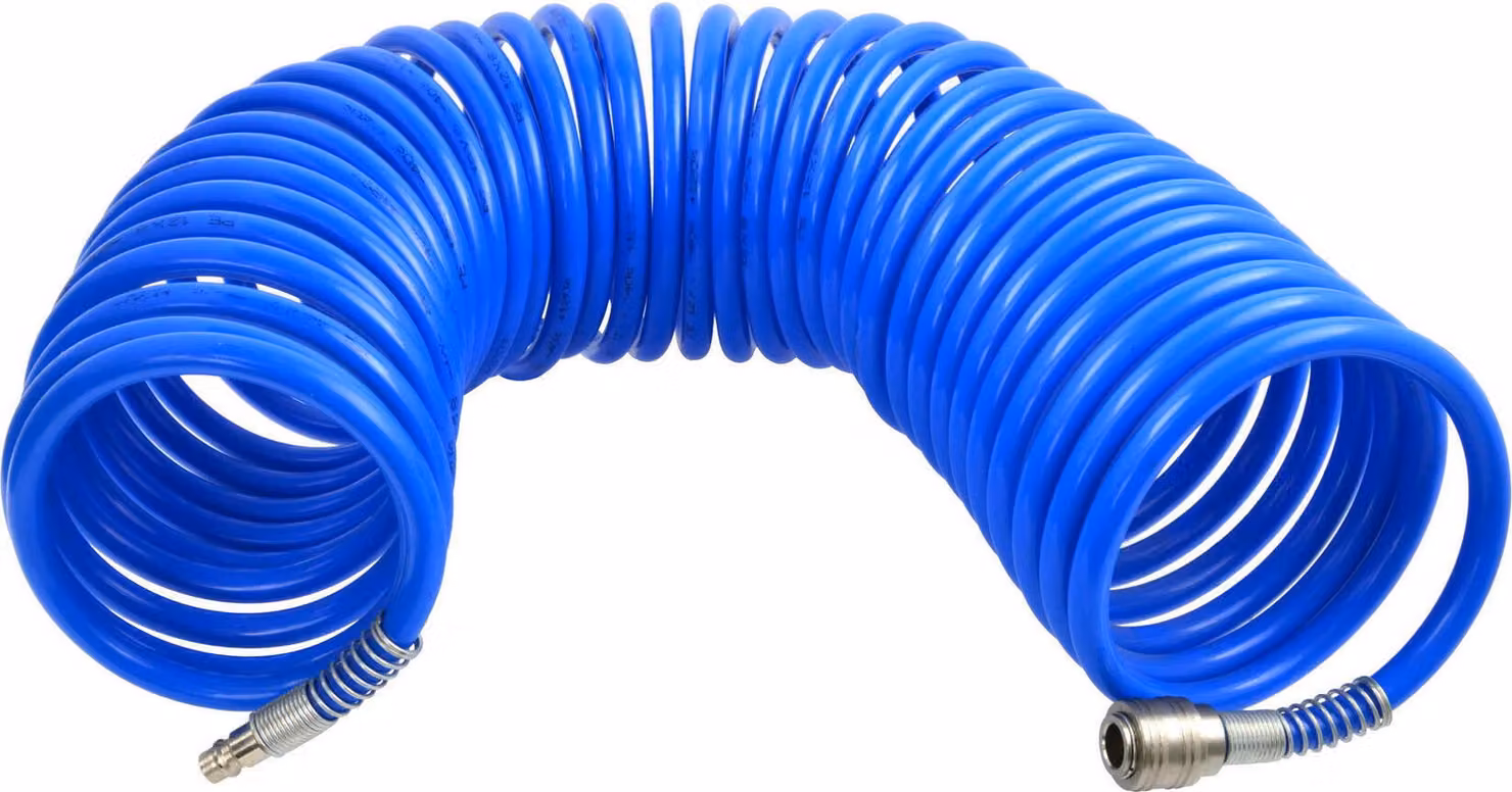 Tubo flessibile pneumatico a spirale in polietilene 8 X 12 15M, con raccordi