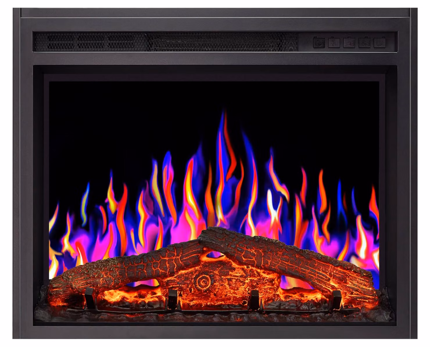 Camino elettrico da parete - 1800W - 61,2 cm - Metallo