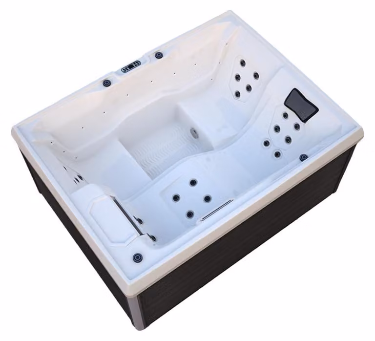 HOME DELUXE Idromassaggio "Outdoor Whirlpool STREAM" inkl. Heizung, 24 Massagedüsen e LED