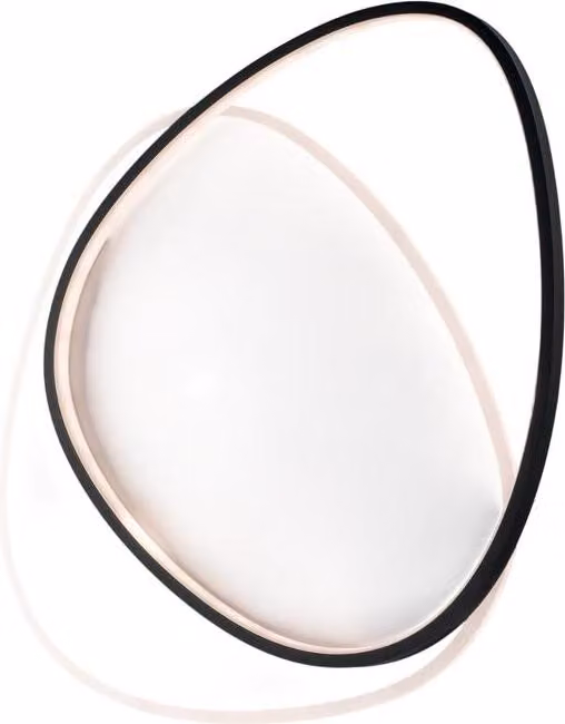 Amy Plafoniera in metallo e alluminio bianco e nero con led integrato CCT + telecomando L.55 X 46 BL307-PBC-GR