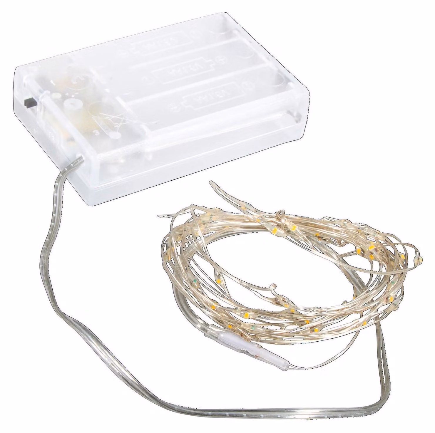Catena luminosa a LED mini, 40 LED, 235 cm, con timer, alimentata a batteria, stile naturale