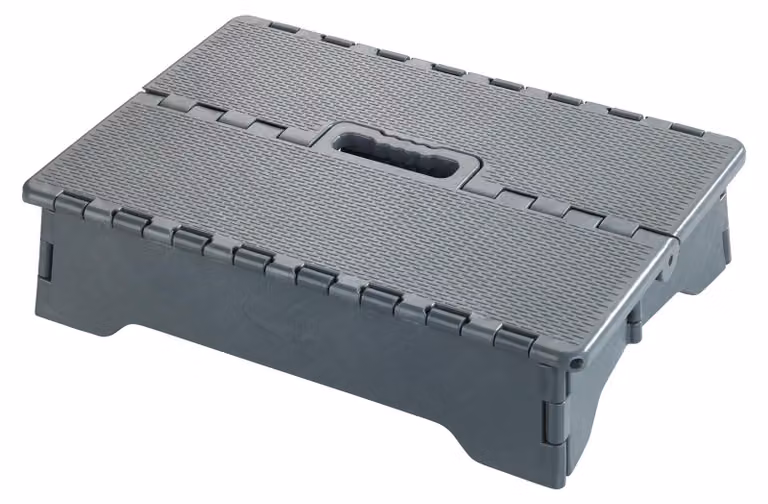WENKO Step Secura Sgabello pieghevole grigio per vasca da bagno da 250 kg Aiuto all'accesso