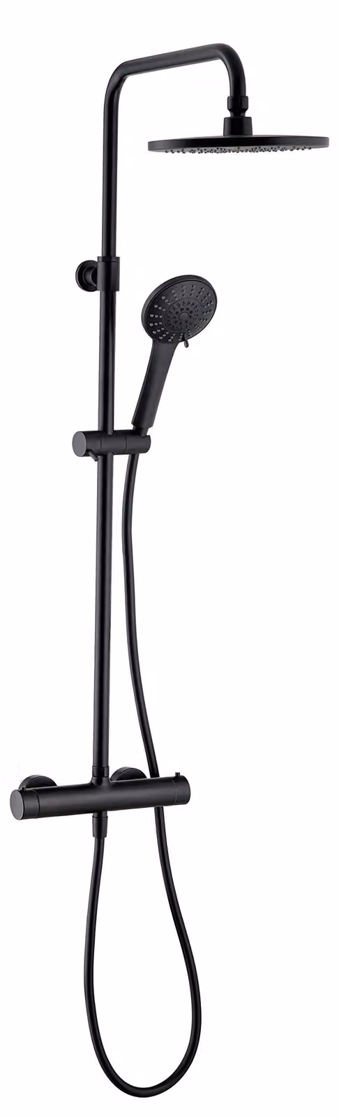 Pannello doccia nero Roma Comfort, con termostato, 5 getti, colore nero