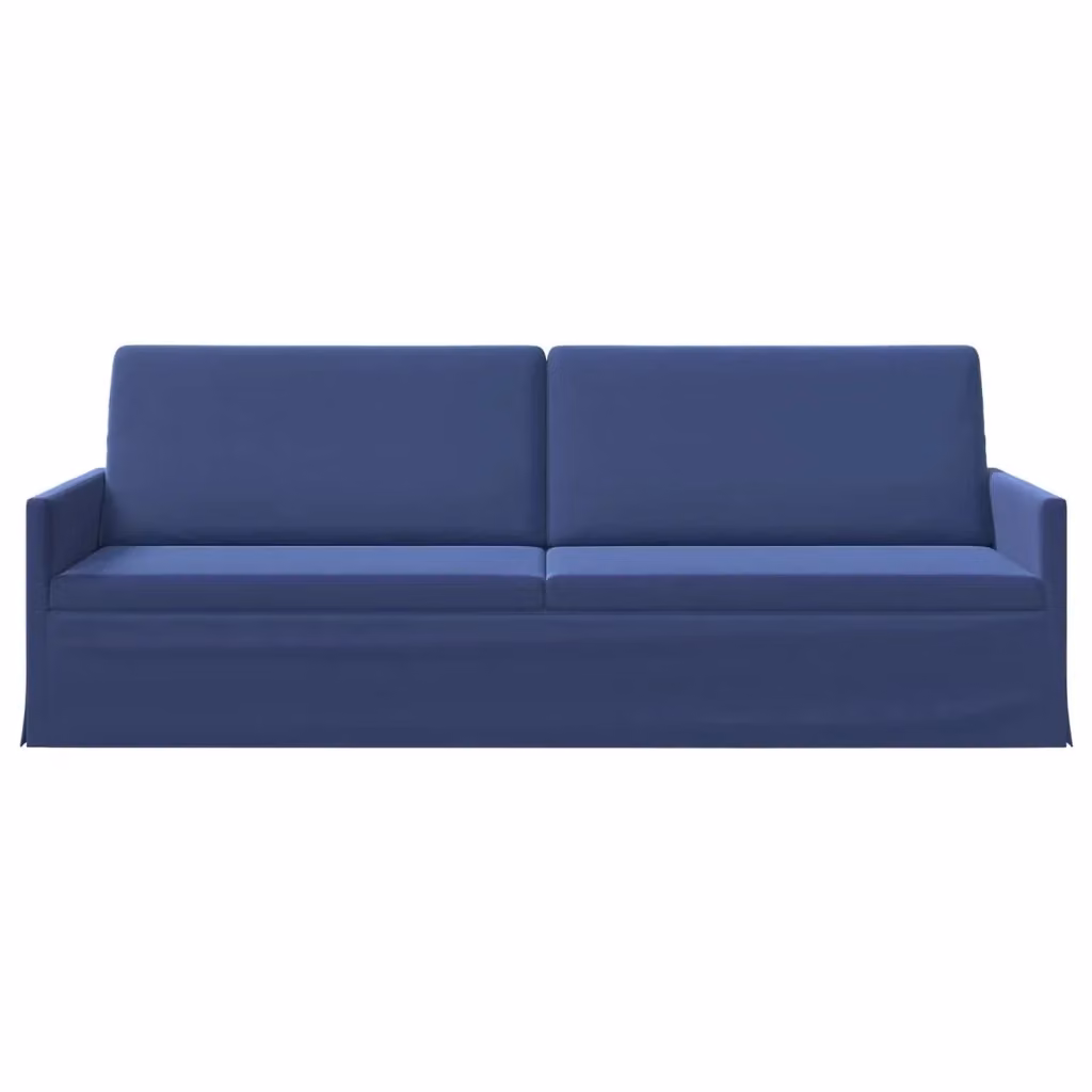 Divano a 3 posti moderno vidaXL in velluto blu con struttura in metallo L: 220 cm, P: 81 cm, H: 82 cm – 2