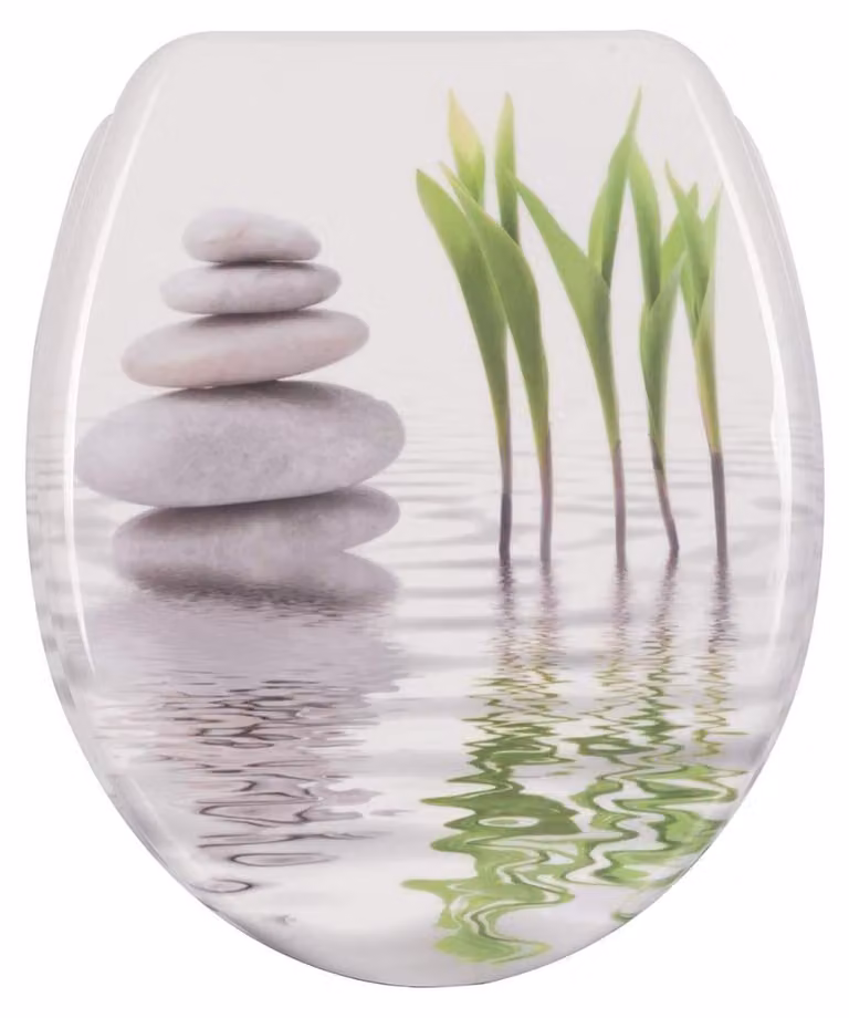 Copertura per WC in Duroplast con sistema di chiusura rallentata e motivo a tulipano verde | Tulipano verde