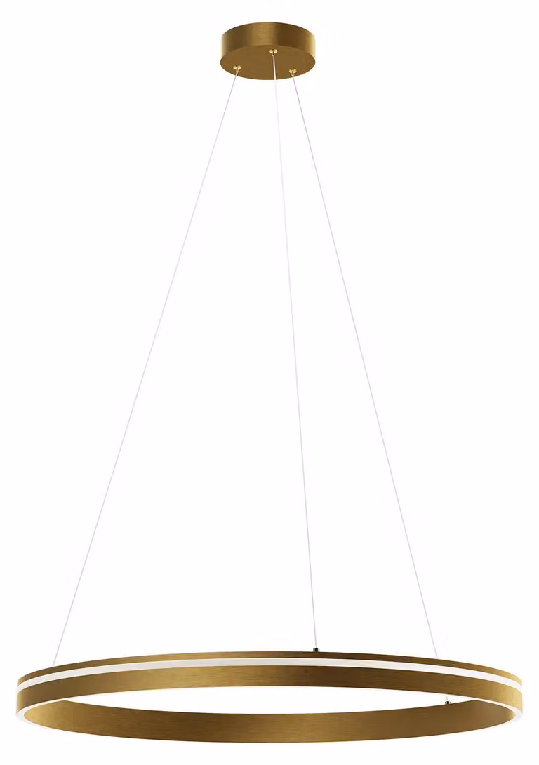 VALDIS SU LED, forma circolare, diametro 79,3, altezza 120 cm, colore oro