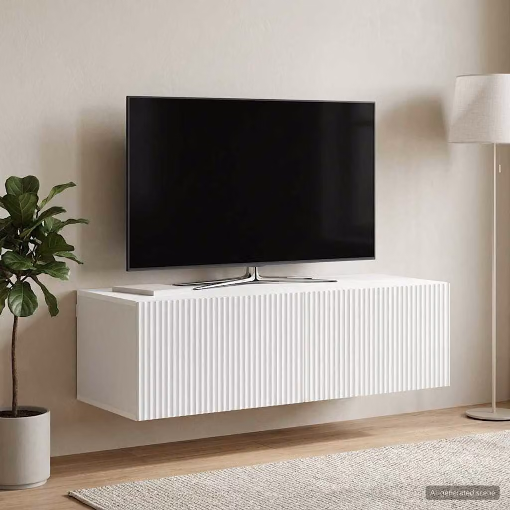 Mobile Porta TV da Muro vidaXL Bianco Moderno L 98 cm x P 41 cm x H 30 cm